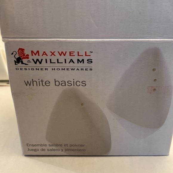 𝅺MODERN salt and pepper shakers Maxwell Williams triangular white angular - Picture 6 of 10